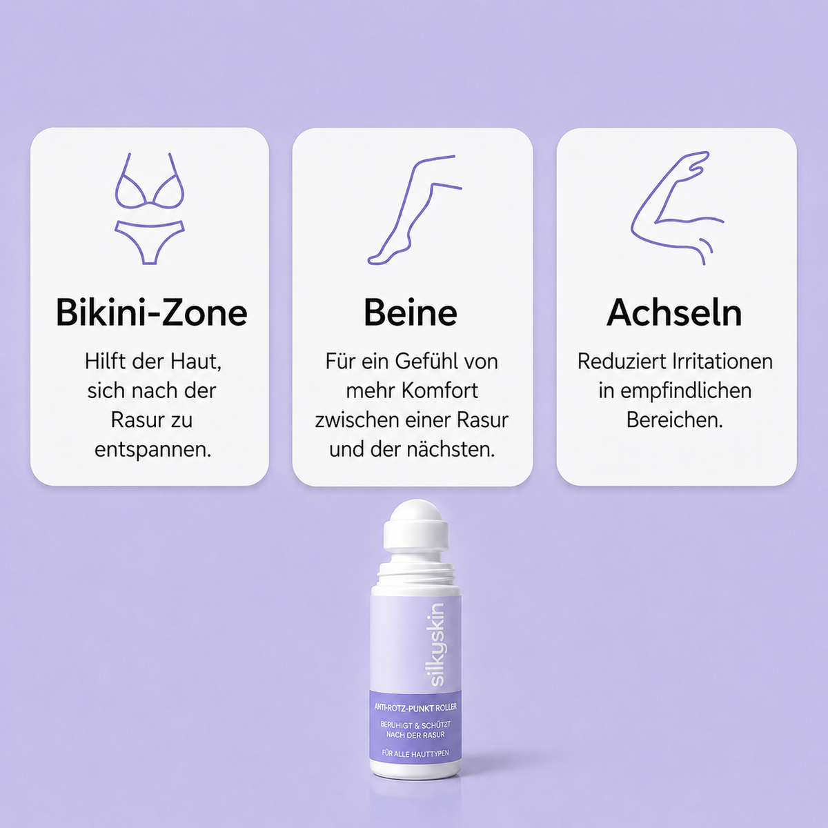 SilkyRoll – After-Shave-Roller gegen Rasierpickel