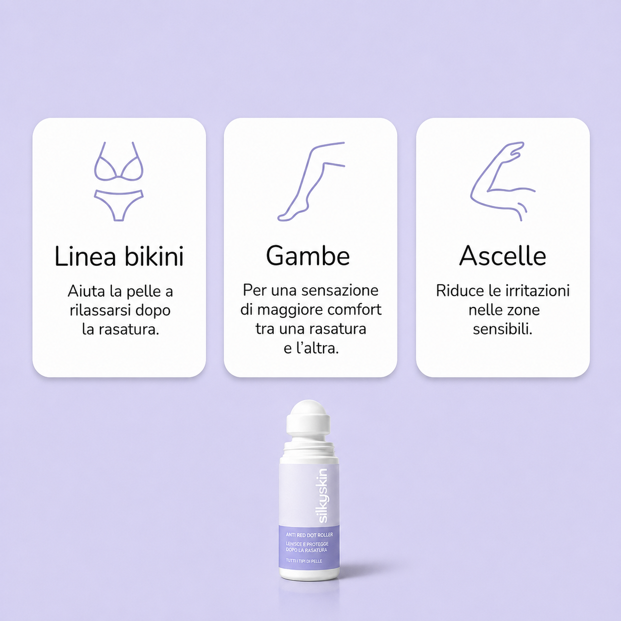 SilkyRoll – Roll-on dopobarba contro rossori e irritazioni